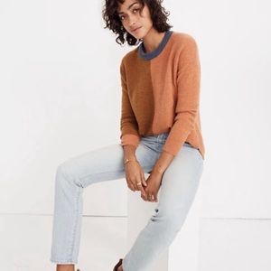 Madewell west lake coziest yarn colorblock pullove